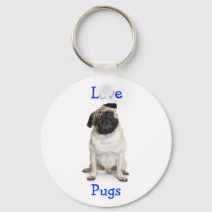 Cute Pug Mom Puppy Dog Lover Fur Mama Key Ring