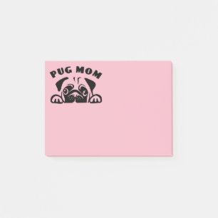 Cute Pug Mum Puppy Dog Cartoon Puppies Pup Dogs Post-it Notes