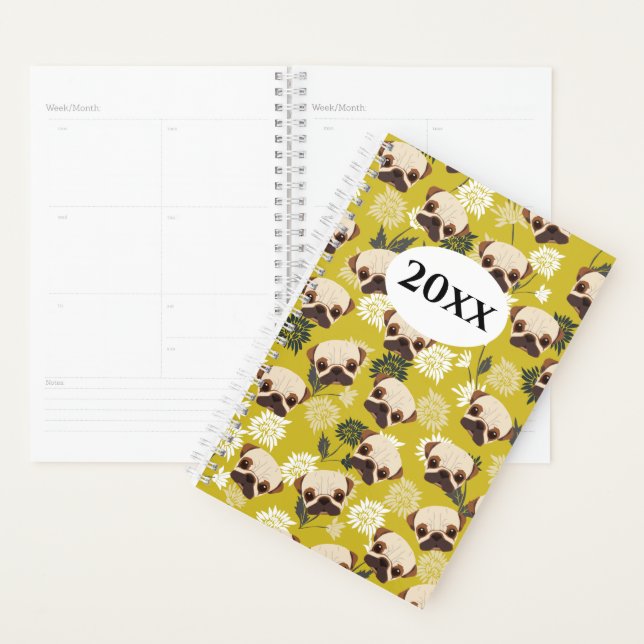 Cute Pug Planner Notebook (Display)