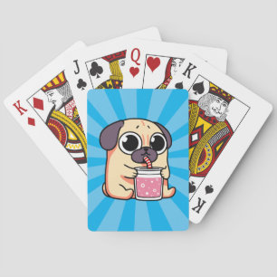 Cute Pug Playing Cards