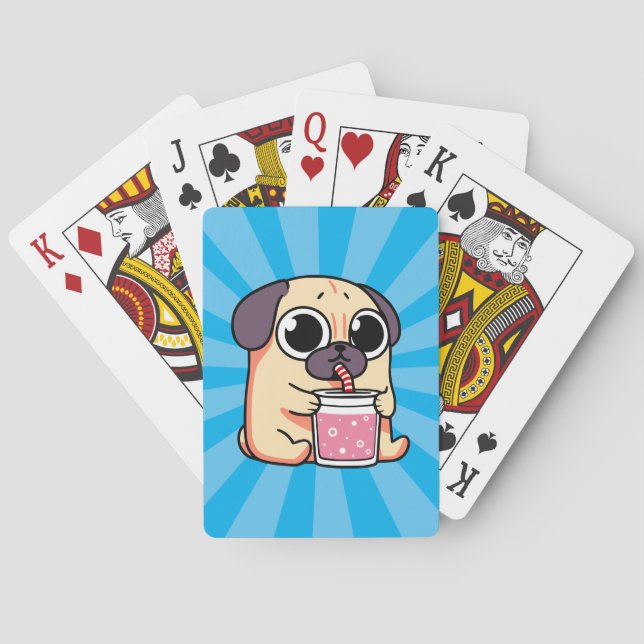 Cute Pug Playing Cards (Back)