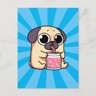 Cute Pug Postcard