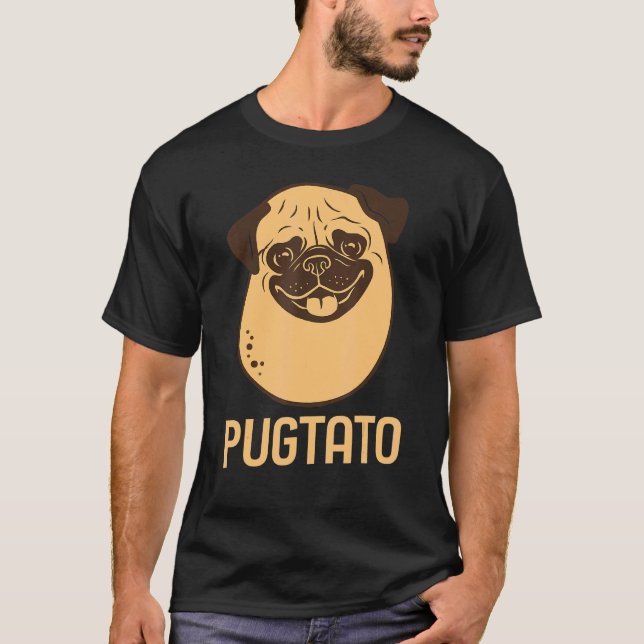 Cute Pug Potato Pugtato Pug Potato Dog T-Shirt (Front)