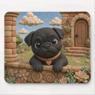 Cute Pug Puppy, Baby Dog Mouse Mat