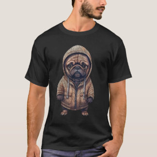 Cute Pug Puppy Graphic For Dog Lovers T-Shirt