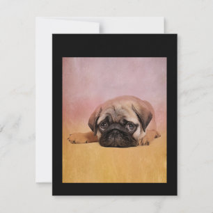 Cute Pug Puppy Pug Dog Lovers Gift Thank You Card