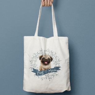 Cute Pug Puppy Tote Bag