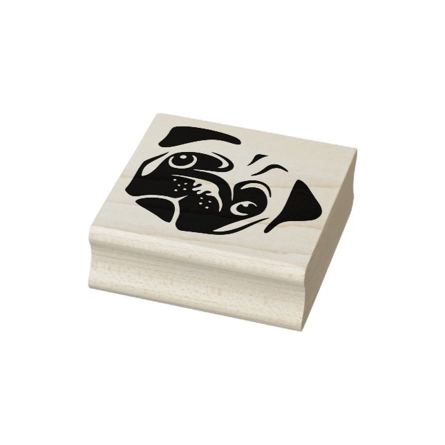 Cute Pug Rubber Stamp (Stamp)