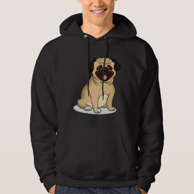 Cute Pug Sticker Design Classic T-Shirt 832 Hoodie (Front)