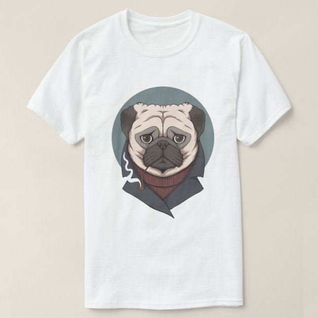 Cute Pug T-Shirt (Design Front)