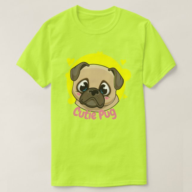 Cute Pug T-Shirt (Design Front)