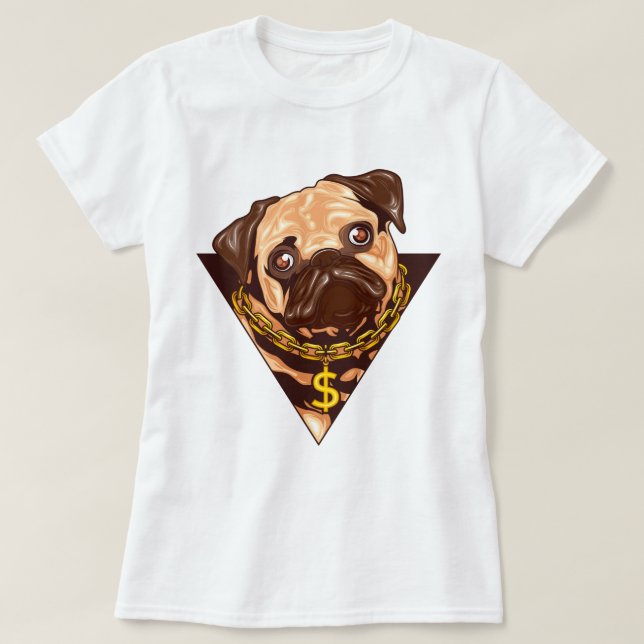 Cute Pug T-Shirt (Design Front)