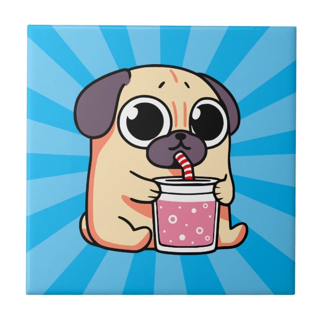 Cute Pug Tile (Front)