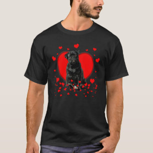 Cute Pug Tiny Hearts - Pug Tiny Sweet - Dog Valent T-Shirt