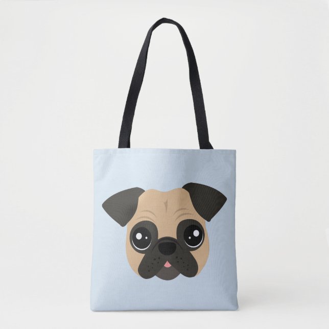 Cute Pug Tote Bag (Front)