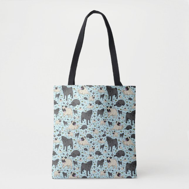 Cute Pug Tote Bag (Front)