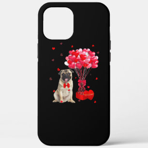 Cute Pug Valentine's Day Heart Dog Lover iPhone 12 Pro Max Case