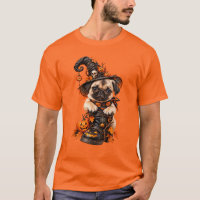 Cute Pug Witch Halloween Pumpkin