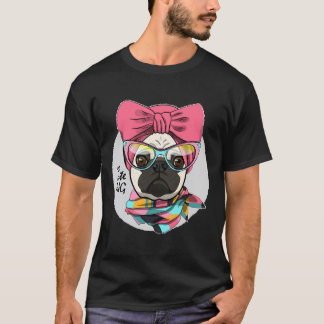 Cute Pug With Sunglasses T-Shirt