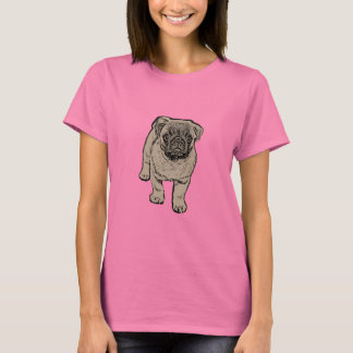 Cute Pug Women's Alternative Dress -Red T-Shirt