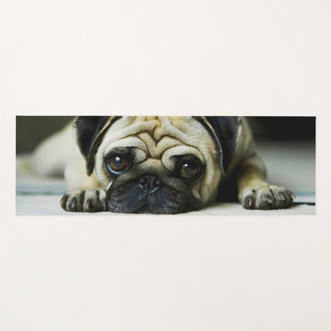 Cute Pug Yoga Mat (Front (Horizontal))
