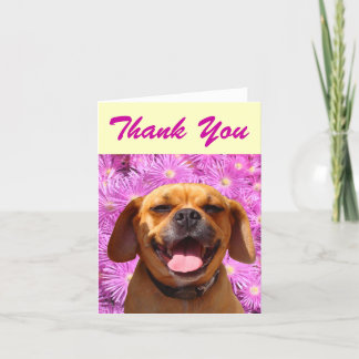 Cute Puggle Thank You Card