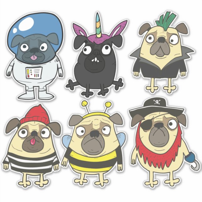 Cute Pugs (Front)
