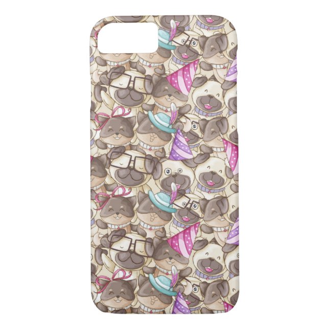 Cute Pugs Case-Mate iPhone Case (Back)