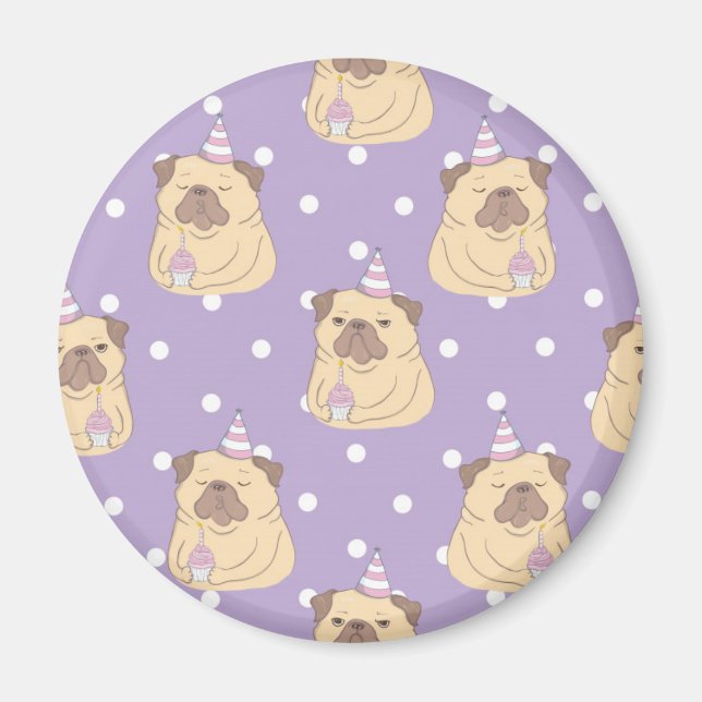 Cute Pugs Magnet (Front)