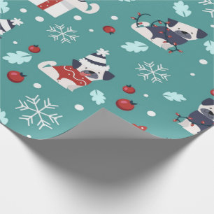 Cute Pugs  wrapping paper