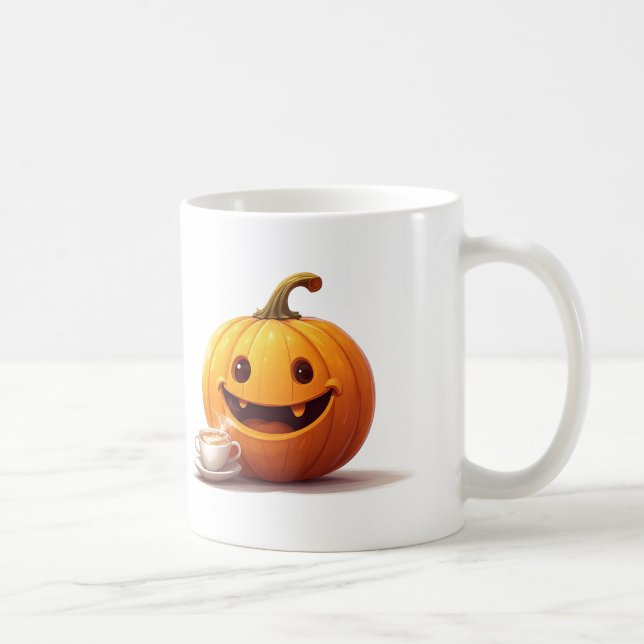 Cute Pumpkin And Latte Cup Fall Season Favourite ☕ (Right)