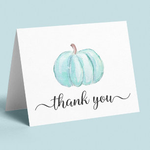 Cute Pumpkin Baby Boy Shower Thank You Card