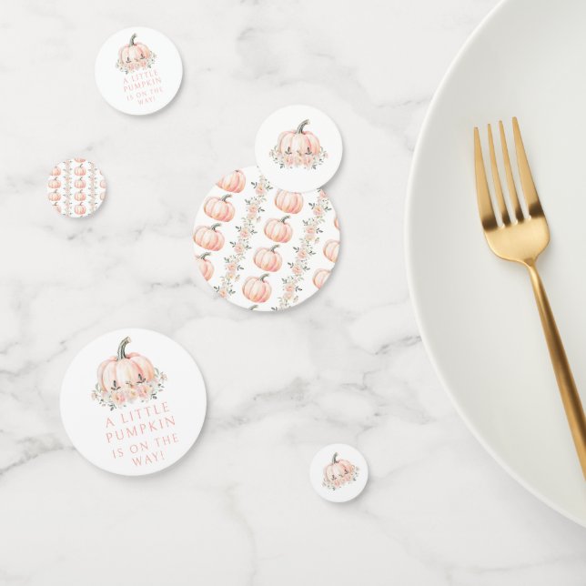 Cute Pumpkin Baby Girl Shower Table Confetti (Group)