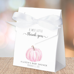Cute Pumpkin Baby Girl Shower Thank You Favour Box