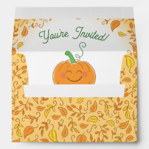Cute Pumpkin Baby Shower Envelope