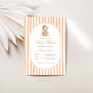 Cute Pumpkin Baby Shower Girl Invitation
