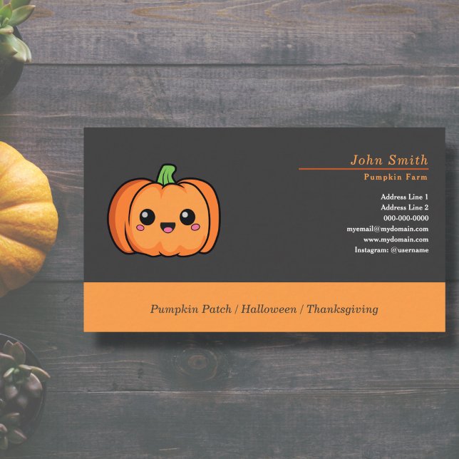 Cute Pumpkin Business Card (Cute Pumpkin Business Card)