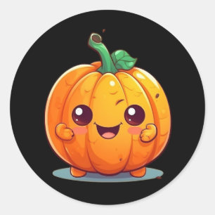 Cute pumpkin classic round sticker