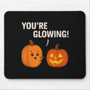 Cute Pumpkin Compliment _ Glowing Halloween Design Mouse Mat