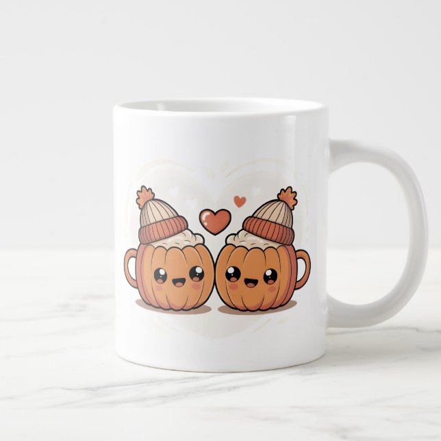 Cute Pumpkin Couple Mugs (Right)