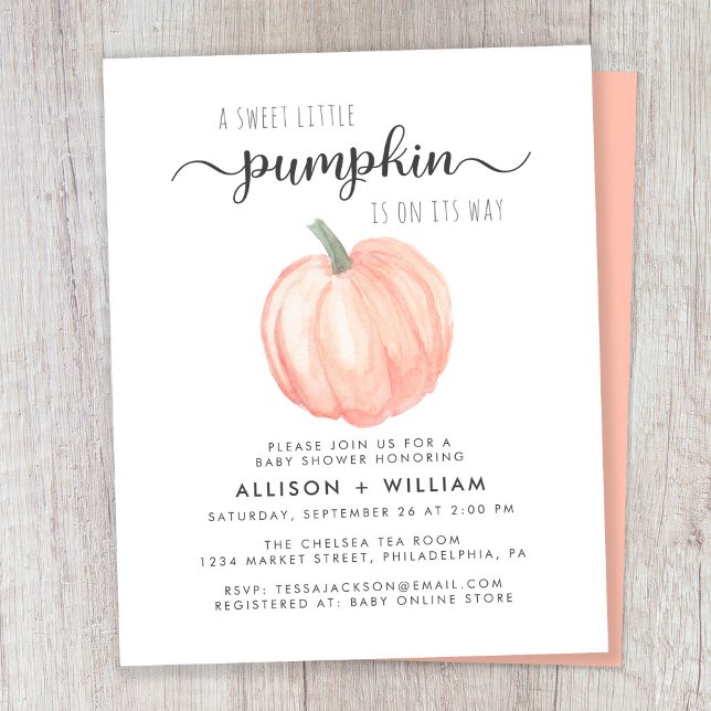Cute Pumpkin Couples Baby Shower Invitation (Creator Uploaded)