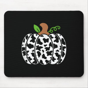 Cute Pumpkin Cow Print Fall Autumn Halloween Costu Mouse Mat