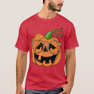 Cute Pumpkin Face Funny Pumpkin Lover Halloween Co T-Shirt