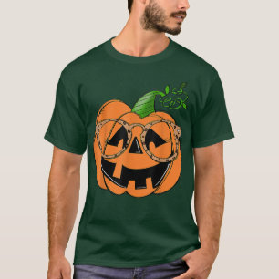 Cute Pumpkin Face Funny Pumpkin Lover Halloween Co T-Shirt