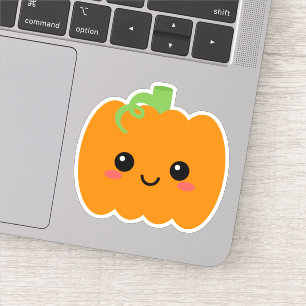 Cute Pumpkin Face Vinyl Sticker for Tumblers etc