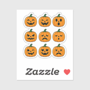 Cute Pumpkin Faces Halloween Design