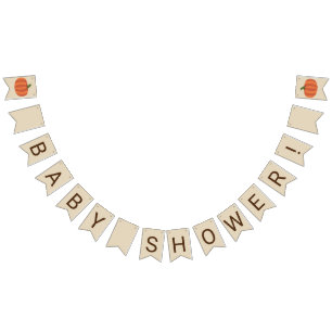 Cute Pumpkin Fall Autumn Baby Shower Bunting