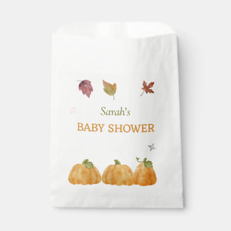 Cute Pumpkin Fall Baby Shower Invitation  Favour Bags