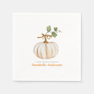 Cute Pumpkin Fall Baby Shower Napkin