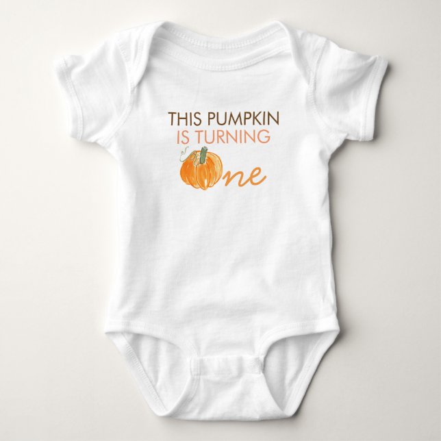 Cute Pumpkin first Birthday Baby Shirt (Front)